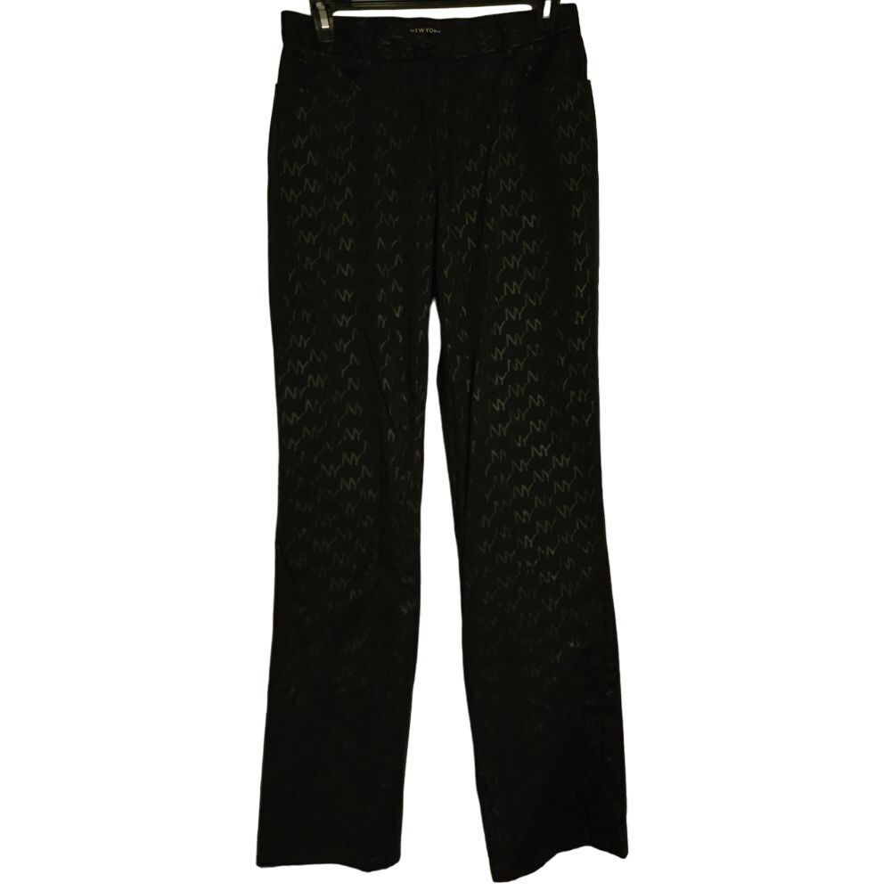 New York & Company Black Patterned Dress Pants - Stylish‎ Comfort